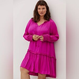 Anthropologie Fuchsia Dress